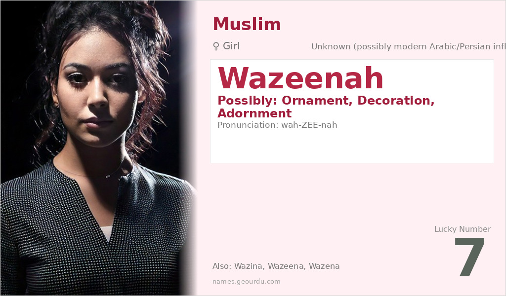 Wazeenah Name Meaning and Details