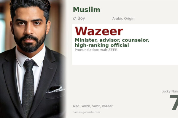 Wazeer Name Meaning — Arabic Origin, Boy Name & Details (2025)