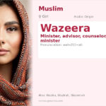 Wazeera Name Meaning and Details