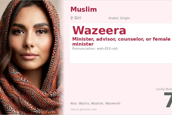 Wazeera Name Meaning — Arabic Origin, Girl Name & Details (2025)
