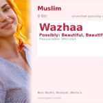 Wazhaa Name Meaning and Details