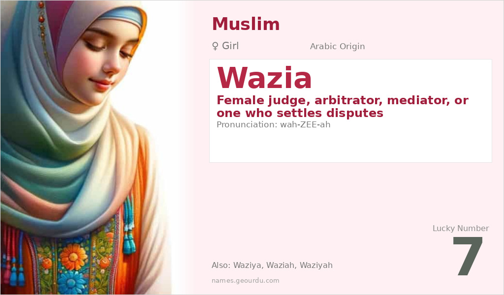 Wazia Name Meaning and Details