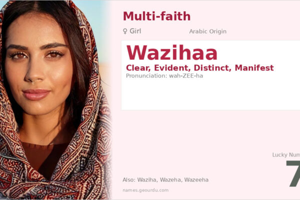 Wazihaa Name Meaning — Origin, Gender & Details (2025)