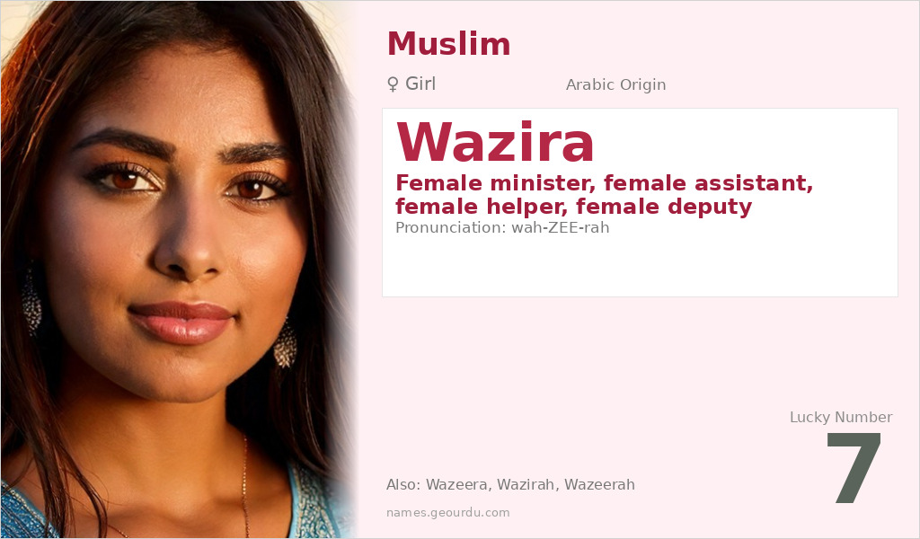 Wazira Name Meaning and Details