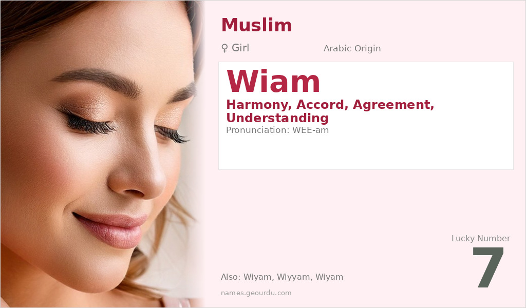 Wiam Name Meaning and Details