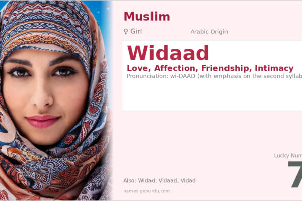 Widaad Name Meaning — Arabic Origin, Girl Name & Details (2025)