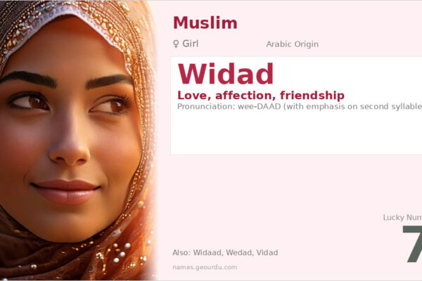 Widad Name Meaning — Arabic Origin, Girl Name & Details (2025)