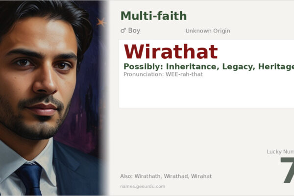Wirathat Name Meaning — Origin, Gender & Details (2025)