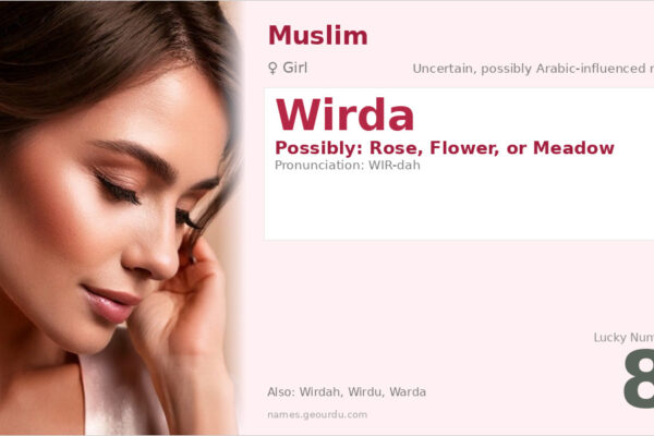 Wirda Name Meaning — Origin, Gender & Details (2025)