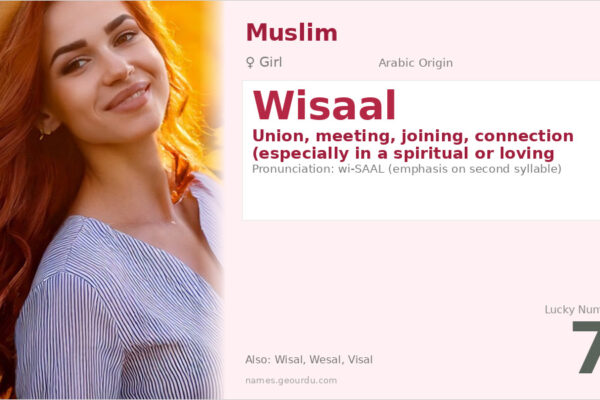 Wisaal Name Meaning — Arabic Origin, Girl Name & Details (2025)
