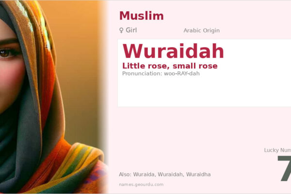 Wuraidah Name Meaning — Arabic Origin, Girl Name & Details (2025)