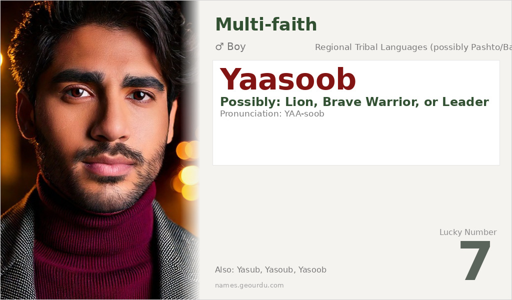 Yaasoob Name Meaning and Details