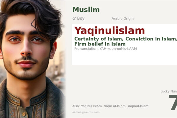 Yaqinulislam Name Meaning — Arabic Origin, Boy & Details (2025)