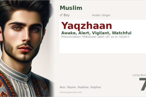 Yaqzhaan Name Meaning — Arabic Origin, Boy Name & Details (2025)