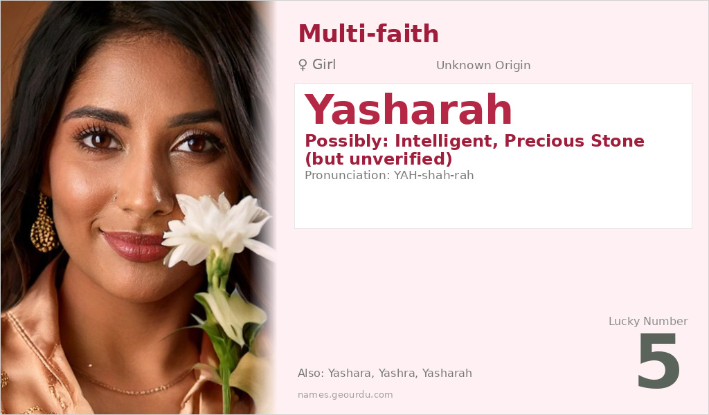 Yasharah Name Meaning and Details