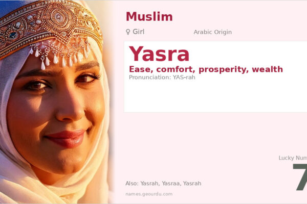 Yasra Name Meaning — Arabic Origin, Girl Name & Details (2025)