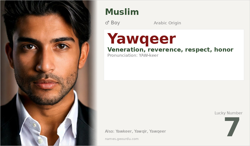 Yawqeer Name Meaning and Details