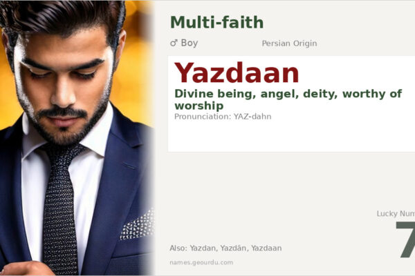 Yazdaan Name Meaning — Divine Origin, Boy Name & Details (2025)
