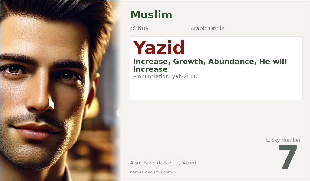 Yazid Name Meaning and Details