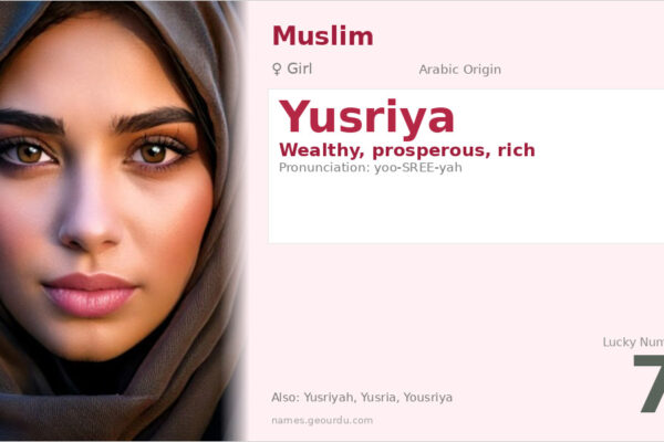 Yusriya Name Meaning — Arabic Origin, Girl Name & Details (2025)