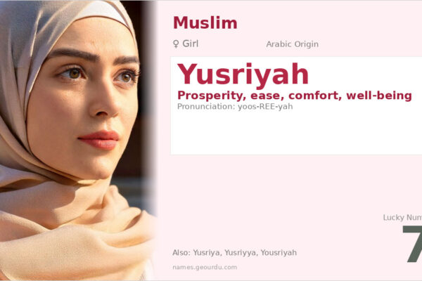 Yusriyah Name Meaning — Arabic Origin, Girl & Details (2025)