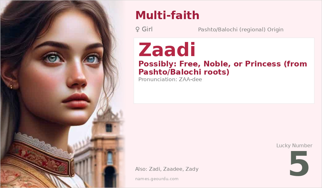 Zaadi Name Meaning and Details
