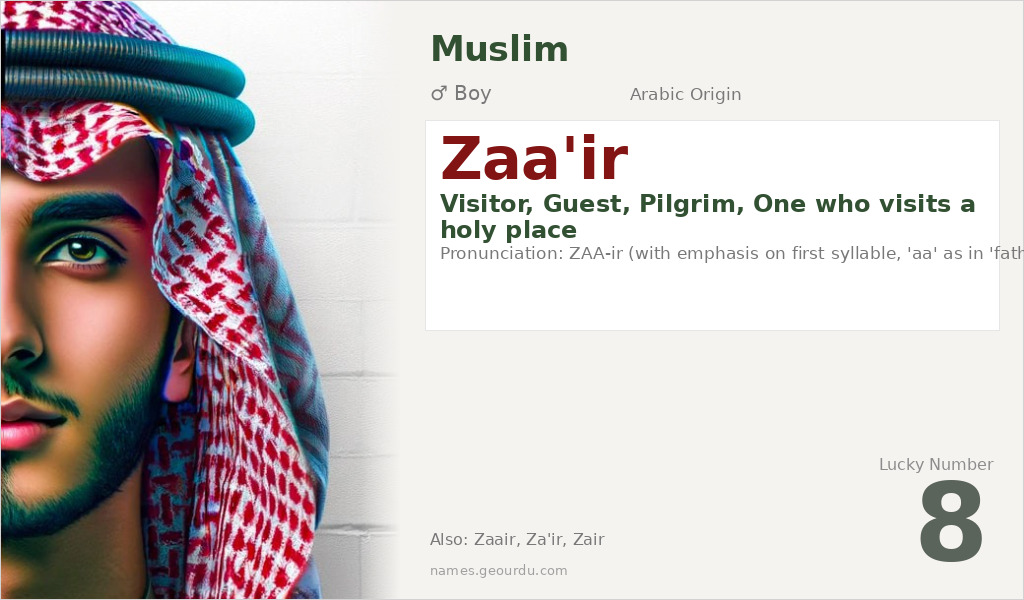 Zaa'ir Name Meaning and Details