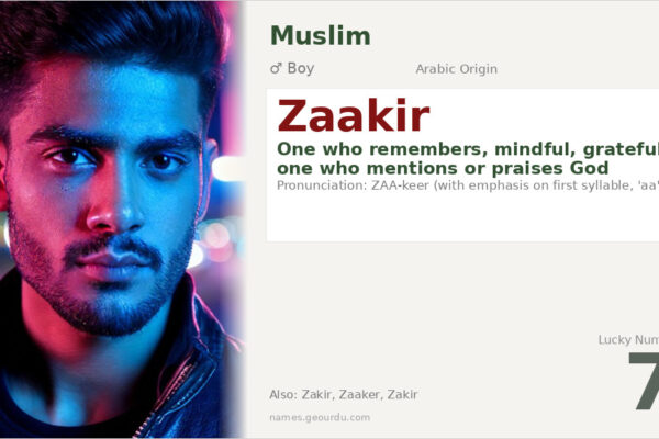 Zaakir Name Meaning — Arabic Origin, Boy & Islamic Details (2025)