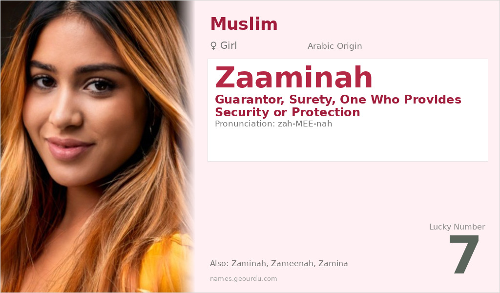 Zaaminah Name Meaning and Details