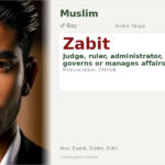 Zabit Name Meaning and Details