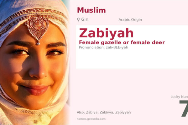 Zabiyah Name Meaning — Arabic Origin, Girl Name & Details (2025)