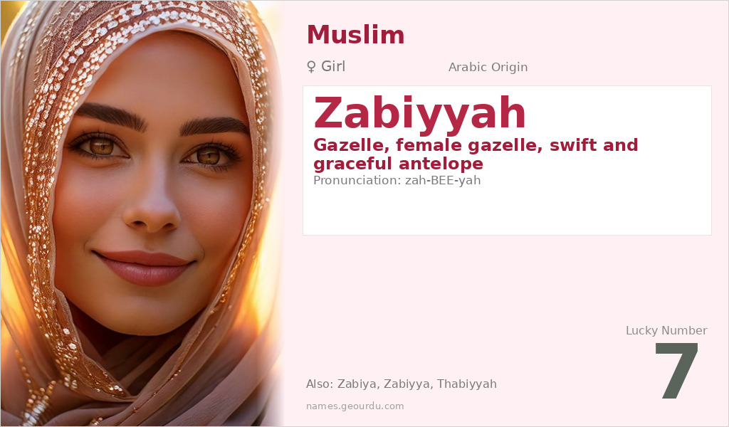 Zabiyyah Name Meaning and Details
