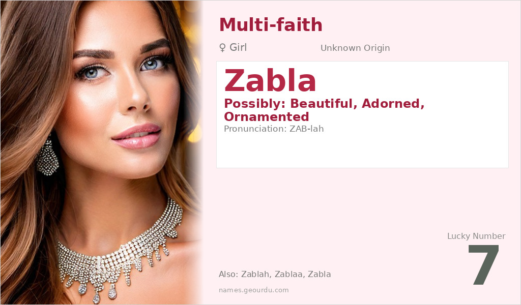 Zabla Name Meaning and Details