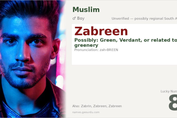 Zabreen Name Meaning — Origin, Gender & Details (2025)