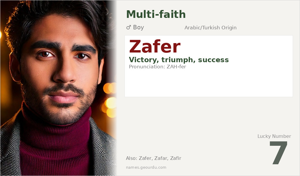 Zafer Name Meaning and Details