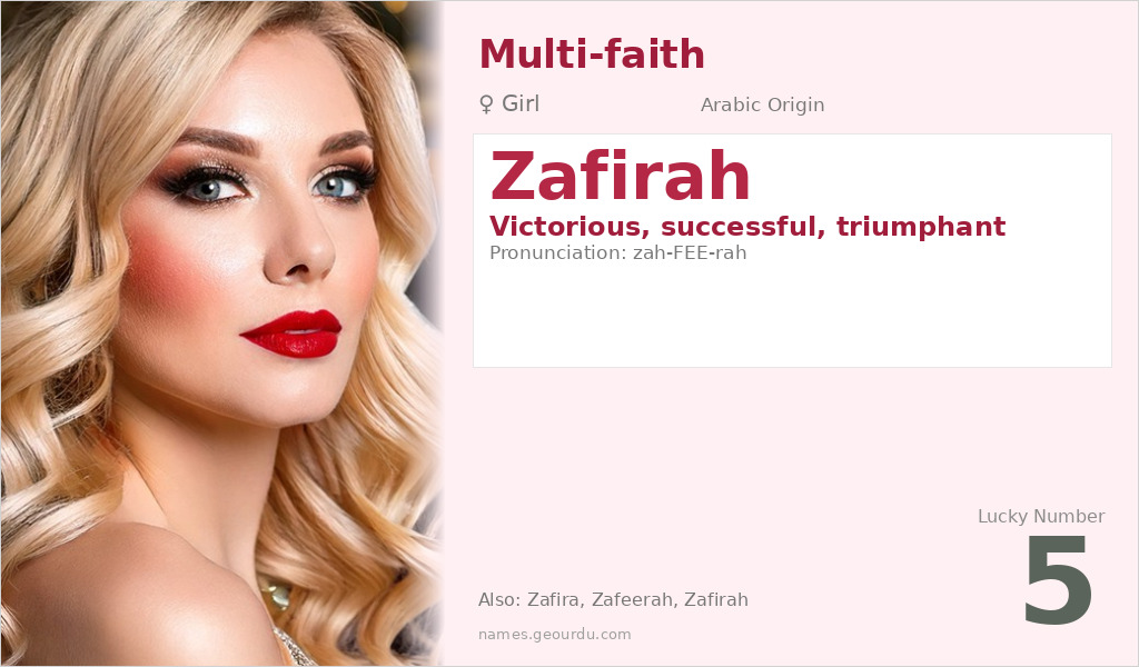 Zafirah Name Meaning and Details