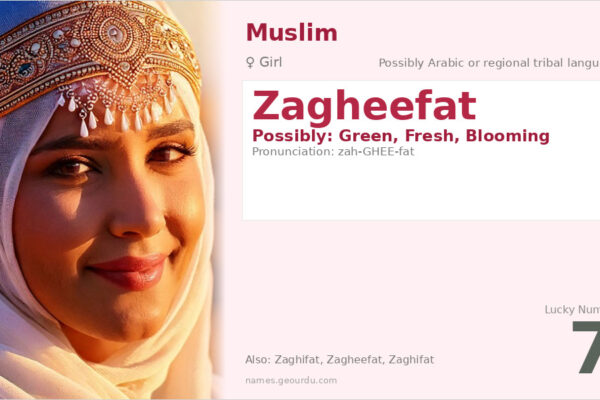 Zagheefat Name Meaning — Origin, Gender & Details (2025)
