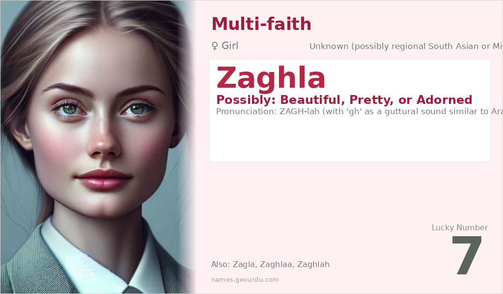 Zaghla Name Meaning and Details