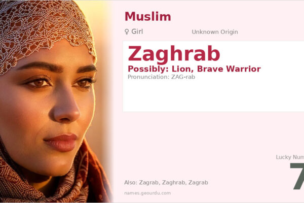Zaghrab Name Meaning — Origin, Gender & Details (2025)