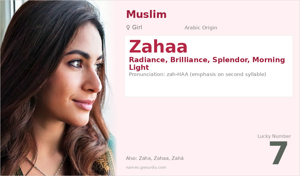 Zahaa Name Meaning and Details