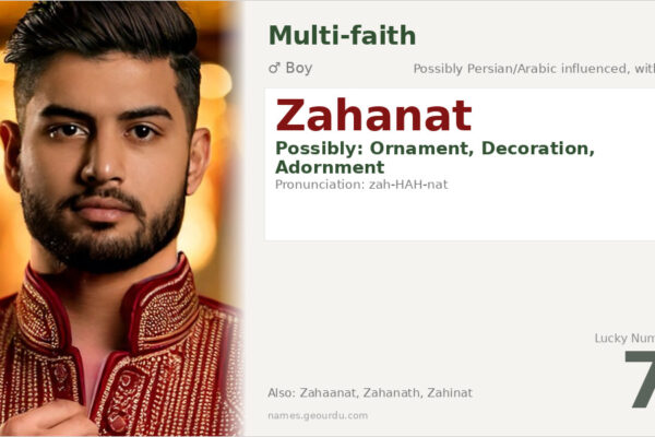 Zahanat Name Meaning — Origin, Gender & Details (2025)
