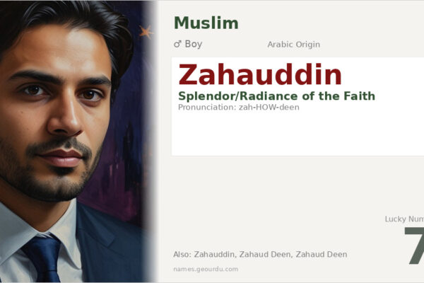 Zahauddin Name Meaning — Arabic Origin, Boy Name & Details (2025)