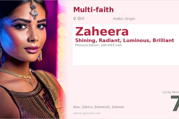 Zaheera Name Meaning — Arabic Origin, Girl Name & Complete Guide (2025)