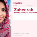 Zaheerah Name Meaning and Details