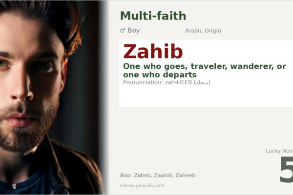 Zahib Name Meaning — Arabic Origin, Boy Name & Details (2025)