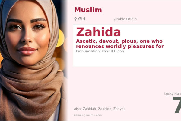 Zahida Name Meaning — Arabic Origin, Girl & Spiritual Significance (2025)