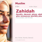 Zahidah Name Meaning and Details