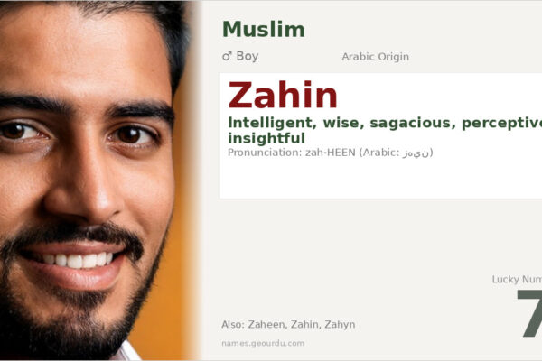 Zahin Name Meaning — Arabic Origin, Boy’s Name & Details (2025)