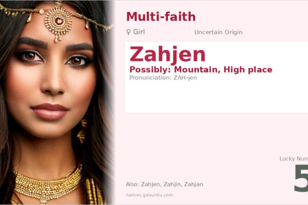 Zahjen Name Meaning — Origin, Gender & Details (2025)
