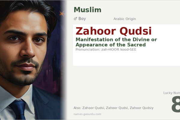 Zahoor Qudsi Meaning — Arabic Origin, Boy Name & Details (2025)